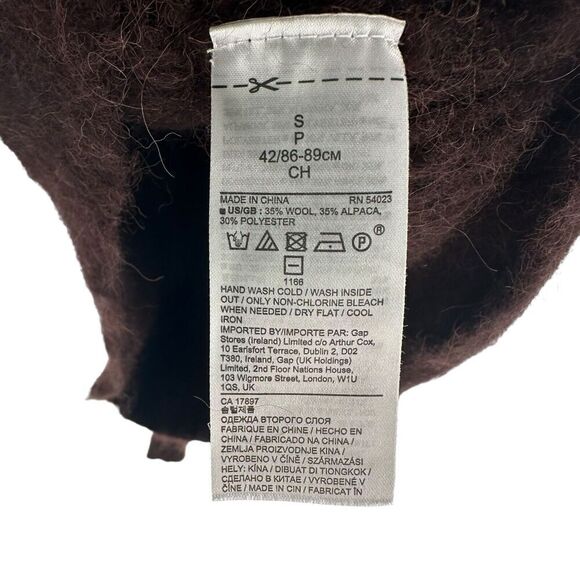 Banana Republic BR/HTG-SF78 Sweater Brown Alpaca Wool Blend Size S Womens Cozy - Picture 6 of 8